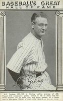 1948 Baseball's Great Hall of Fame Exhibits # Lou Gehrig Baseball Card
