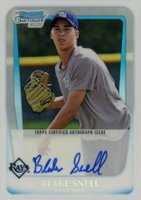 2011 Bowman Chrome Draft Prospect Autographs #BSN Blake Snell Refractor Baseball Card