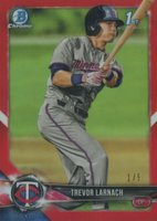 2018 Bowman Draft #BDC70 Trevor Larnach Chrome-Red Refractor Baseball Card