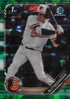 2019 Bowman Draft Chrome Sapphire Edition #BDC1 Adley Rutschman Green Baseball Card