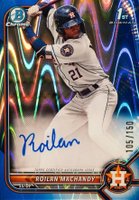 2022 Bowman Chrome Prospect Autographs #CPARM Roilan Machandy Blue Raywave Refractor Baseball Card