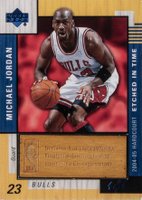 2004 Upper Deck Hardcourt Etched in Time #ET-MJ Michael Jordan 1 of 1 Basketball Card