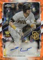 2021 Topps Chrome Update Sapphire Edition Rookie Autographs #JC Jake Cronenworth Orange Baseball Card
