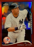 2014 Topps Chrome #56 Derek Jeter Running-Red Refractor Baseball Card
