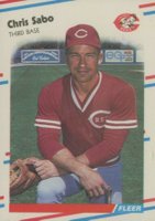 1988 Fleer Update Glossy #U-87 Chris Sabo Baseball Card