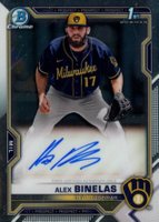 2021 Bowman Draft Chrome Draft Pick Autographs #CDAAB Alex Binelas Baseball Card