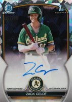 2023 Bowman Chrome Prospect Autographs #CPAZG Zack Gelof Atomic Refractor Baseball Card