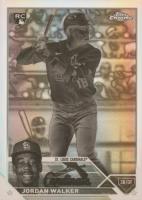 2023 Topps Chrome #209 Jordan Walker Negative Refractor Baseball Card