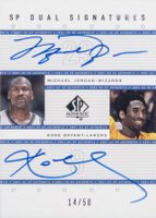 2001 SP Authentic Dual Signatures #MJ/KB Kobe Bryant/Michael Jordan Basketball Card
