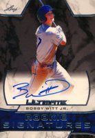 2019 Leaf Ultimate Rookie Signatures #RSBWJ Bobby Witt Jr. Baseball Card
