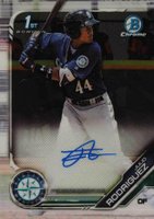 2019 Bowman Prospect Autographs Chrome #JRO Julio Rodriguez Baseball Card