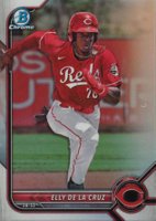2022 Bowman Draft #BDC80 Elly de La Cruz Chrome-Refractor Baseball Card