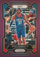 2023 Panini Prizm #294 Ricky Council IV Purple Basketball Card