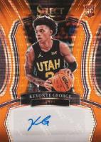 2023 Panini Select Rookie Signatures #RSKEY Keyonte George Neon Orange Pulsar Fotl Basketball Card