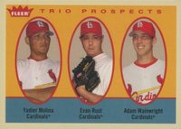 2005 Fleer Tradition #327 Yadier Molina/Evan Rust/Adam Wainwright Baseball Card