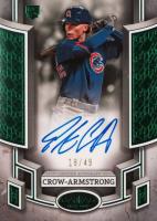 2024 Topps Tier One Break Out Autographs #BOAPC Pete Crow-Armstrong Green Foil Baseball Card