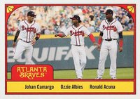 2018 Topps Throwback Thursday #147 Johan Camargo/Ozzie Albies/Ronald Acuna Baseball Card