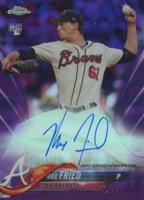 2018 Topps Chrome Rookie Autograph #RA-MF Max Fried Purple Refractor Baseball Card