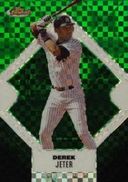 2006 Finest #125 Derek Jeter Green Xfractor Baseball Card