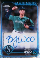 2024 Topps Chrome Logofractor Edition MLB Refractor Chrome Autographs #RCABW Bryan Woo Baseball Card