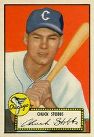 1952 Topps #62b Chuck Stobbs Black Back Baseball Card
