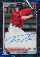 2024 Bowman Chrome Prospect Autographs #CPAKT Kyle Teel Blue Lunar Refractor Baseball Card