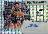 2023 Panini Mosaic Pictographs Mosaic Autographs #PMKEY Keyonte George Basketball Card