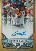 2024 Bowman Sterling Rookies Autographs #RACR Ceddanne Rafaela Gold Refractor Baseball Card