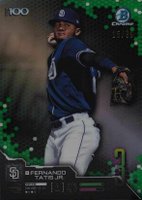 2019 Bowman Scouts' Top 100 Chrome #BTP3 Fernando Tatis Jr. Green Refractor Baseball Card
