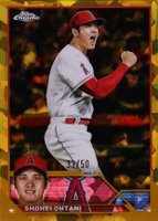 2023 Topps Chrome Sapphire #17 Shohei Ohtani Gold Baseball Card