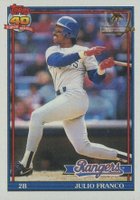 1991 Topps Desert Shield #775 Julio Franco Baseball Card