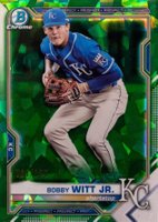 2021 Bowman Chrome Sapphire Edition Prospects #BCP193 Bobby Witt Jr. Green Baseball Card
