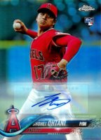 2018 Topps Chrome Update #HMT1 Shohei Ohtani Autograph-Refractor Baseball Card