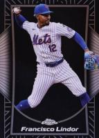 2025 Topps Chrome Shadow Etch #SE8 Francisco Lindor Baseball Card