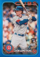 2024 Topps Chrome #16 Pete Crow-Armstrong Blue Refractor Baseball Card