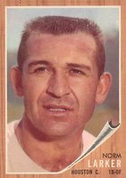 1962 Topps #23 Norm Larker Baseball Card