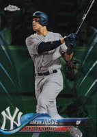2018 Topps Chrome #1 Aaron Judge Batting-Green Refractor Baseball Card
