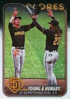 2024 Topps Update #US48 Fernando Tatis Jr./Jackson Merrill Rainbow Foil Baseball Card