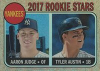2017 Topps Heritage  #214 Aaron Judge/Tyler Austin Chrome-Refractor Baseball Card