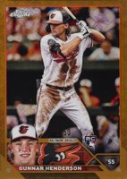 2023 Topps Chrome Logofractor Edition #2 Gunnar Henderson Gold Refractor Baseball Card