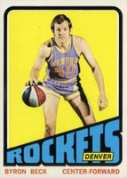 1972 Topps #187 Byron Beck Basketball Card
