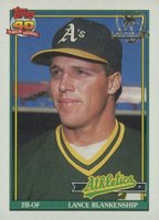 1991 Topps Desert Shield #411 Lance Blankenship Baseball Card