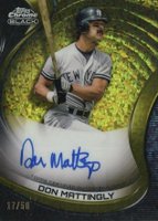 2022 Topps Chrome Black Autographs #DMA Don Mattingly Gold Mini Diamond Refractor Baseball Card