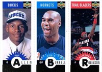 1996 Collector's Choice Mini II # Allen/Burrell/Robinson Gold Basketball Card