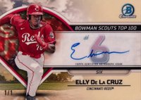 2023 Bowman Scouts' Top 100 #BTP6 Elly de La Cruz Autograph-Superfractor 1/1 Baseball Card