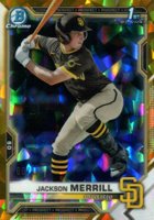 2021 Bowman Draft Chrome Sapphire Edition #BDC119 Jackson Merrill Gold Baseball Card