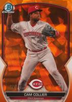2023 Bowman Chrome Sapphire Edition Prospects #239 Cam Collier Orange Baseball Card