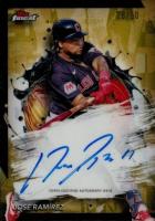 2024 Topps Finest Finest Autographs #FAJRA Jose Ramirez Gold Refractor Baseball Card