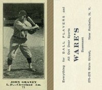 1916 Wares #71 John Graney Baseball Card