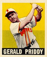 1948 Leaf #111 Gerald Priddy Baseball Card